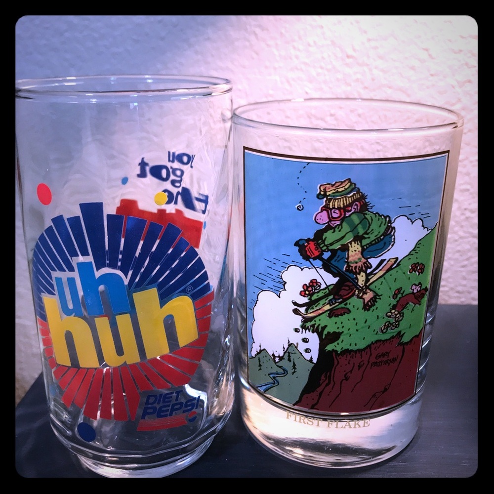 Two Vintage Retro Glasses!! Arby’s & Diet Pepsi!!!